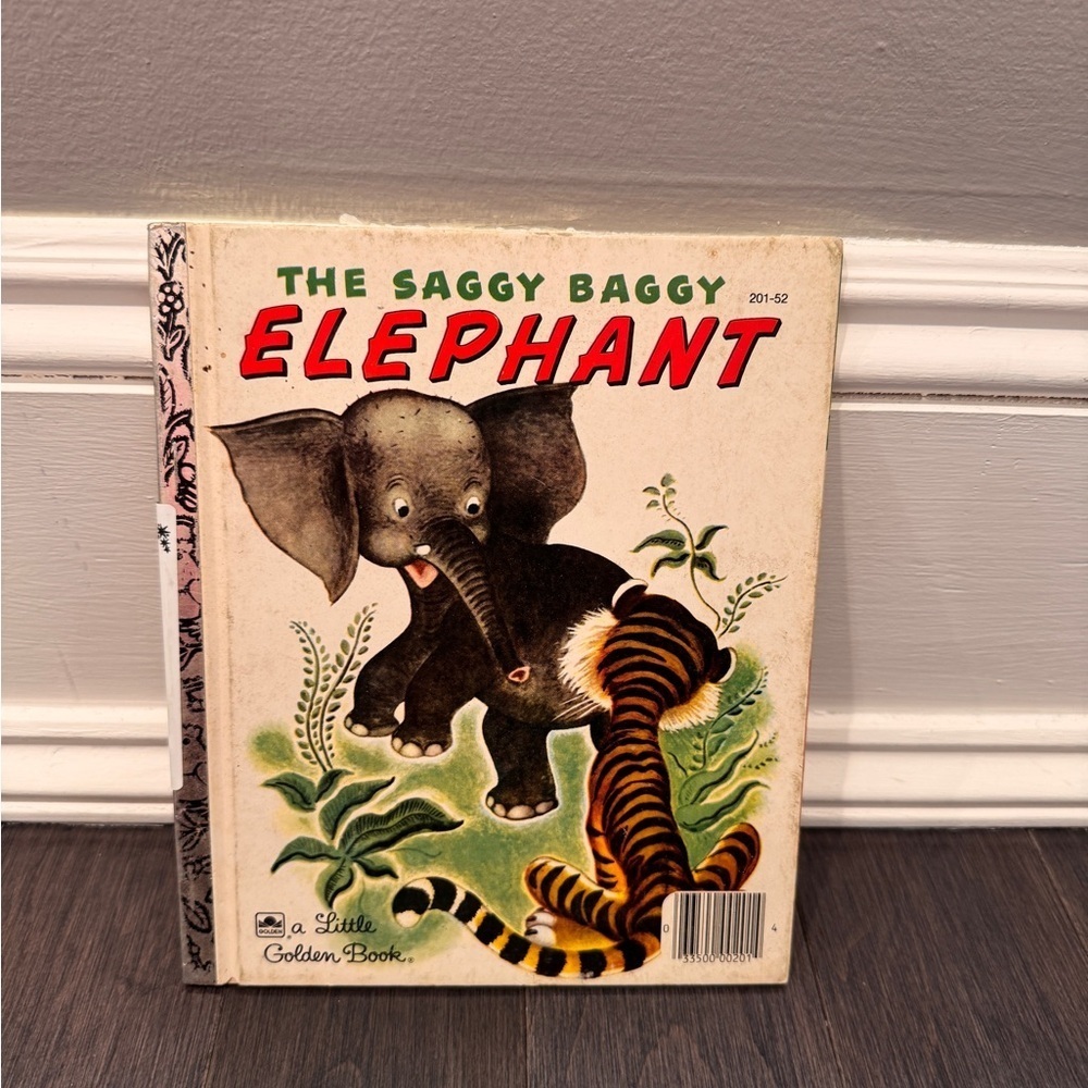 VINTAGE 1974 A Little Golden Book: The Saggy Baggy Elephant Hardcover Kids